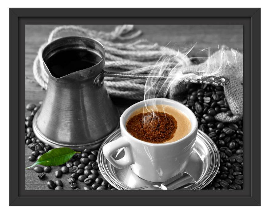 Pixxprint Kaffe mit Kännchen, im Schwebe-Effekt Bilderrahmen Flash Sale