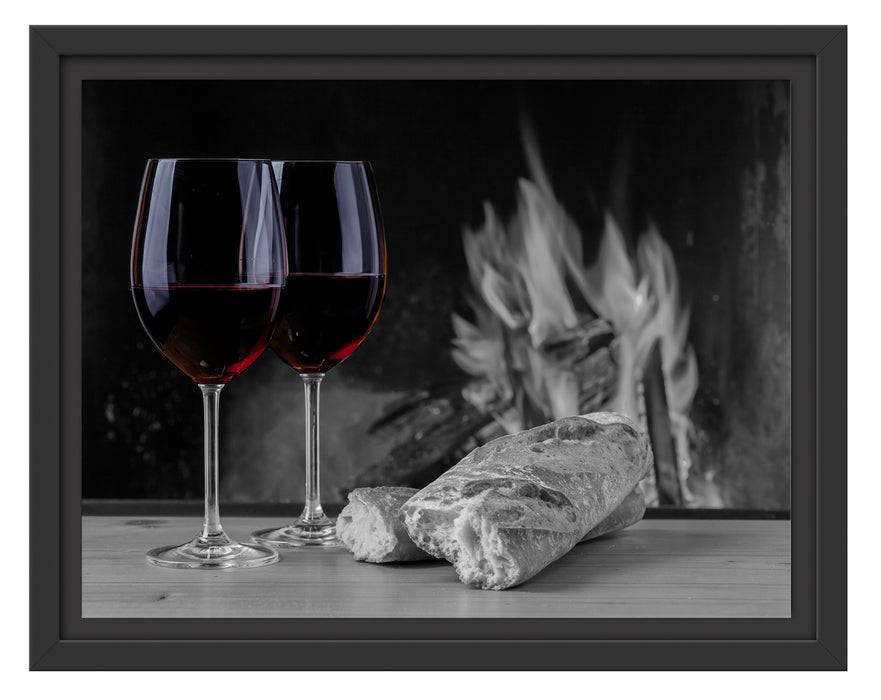 Pixxprint Wein Picknick, im Schwebe-Effekt Bilderrahmen Exklusivangebot