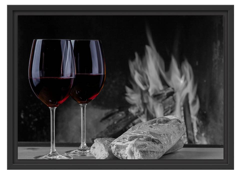 Pixxprint Wein Picknick, im Schwebe-Effekt Bilderrahmen Exklusivangebot
