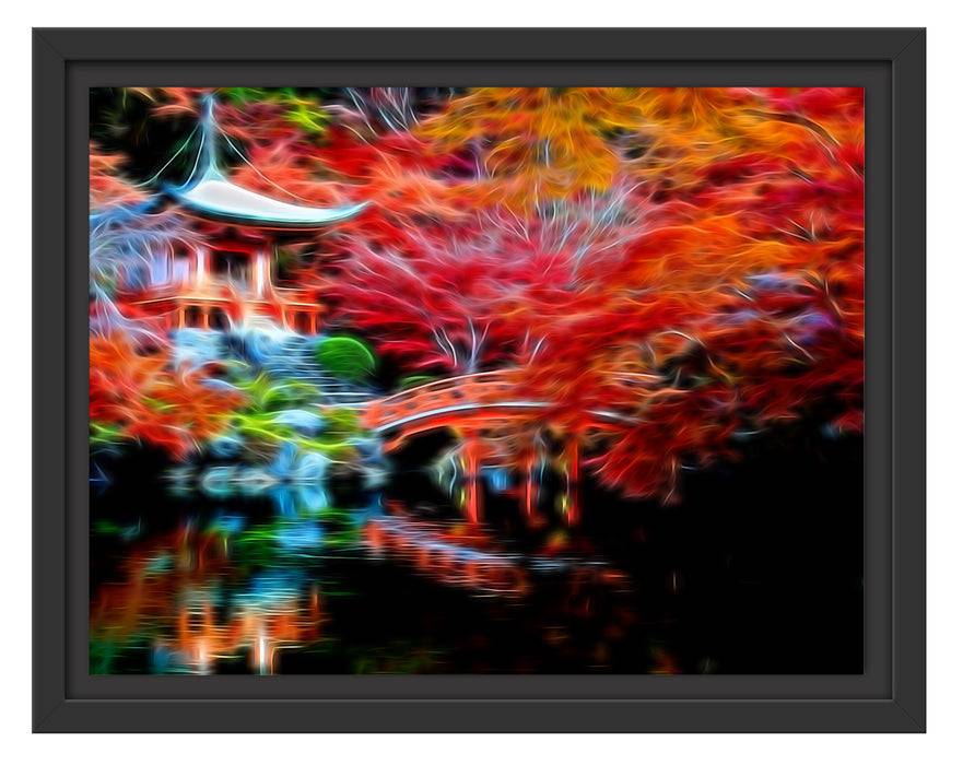 Pixxprint Kloster in Japan, im Schwebe-Effekt Bilderrahmen Weihnachtsangebot