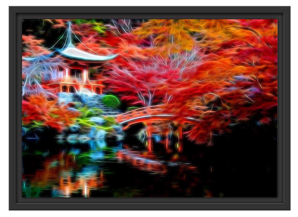 Pixxprint Kloster in Japan, im Schwebe-Effekt Bilderrahmen Weihnachtsangebot