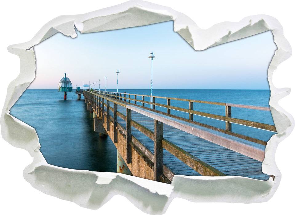 Pixxprint Traumhafter Steg ins Meer, 3D Wandtattoo Jubiläumsangebot