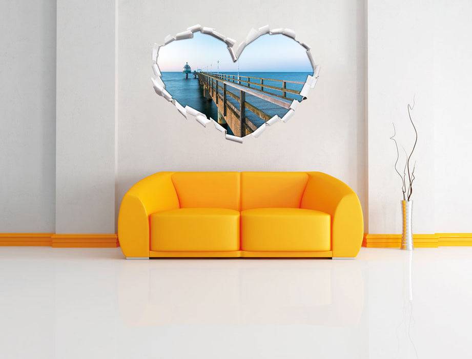Pixxprint Traumhafter Steg ins Meer, 3D Wandtattoo Jubiläumsangebot