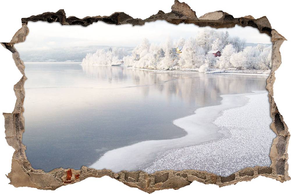 Pixxprint Atemberaubende Winterlandschaft, 3D Wandtattoo