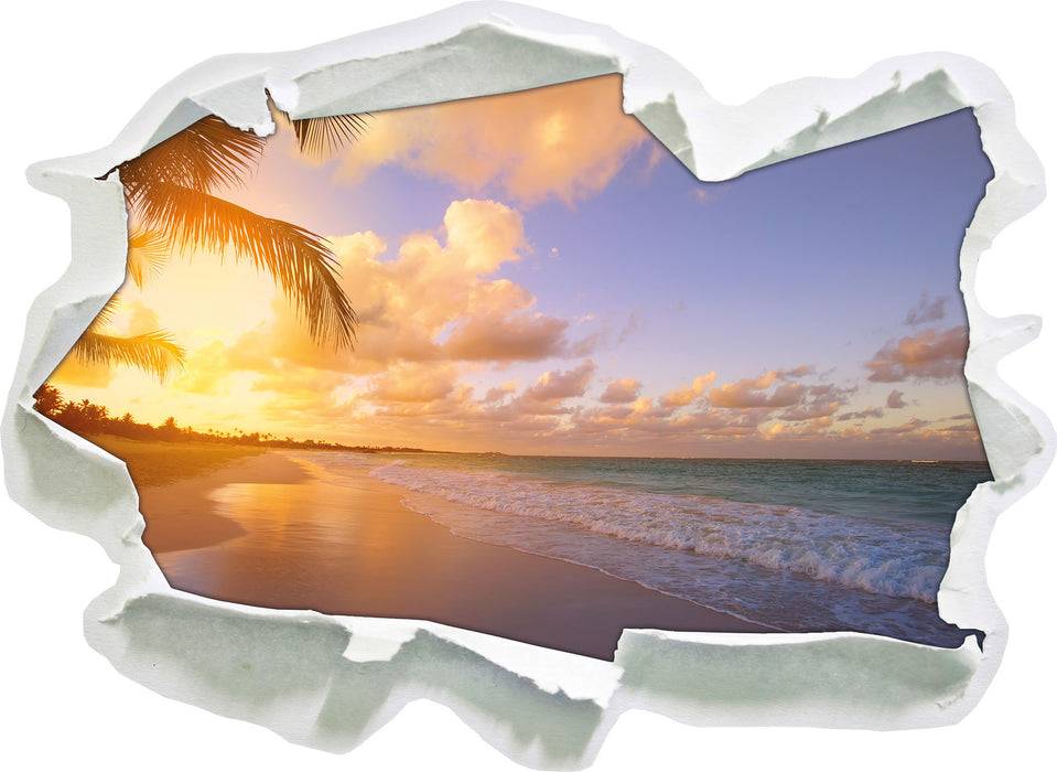 Pixxprint Strand bei Sonnenuntergang, 3D Wandtattoo Saisonale Angebote