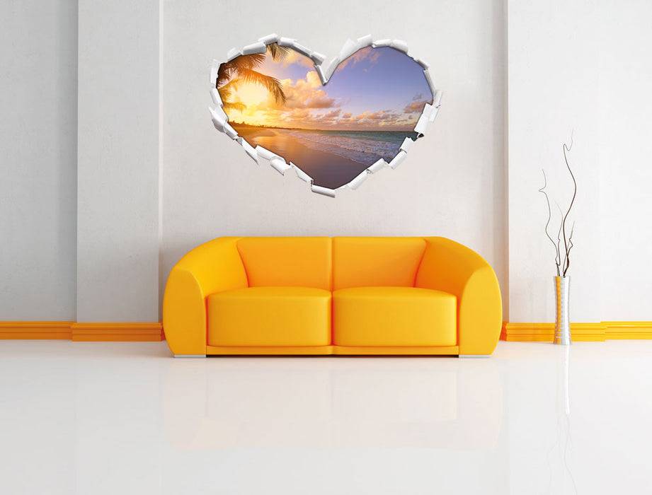 Pixxprint Strand bei Sonnenuntergang, 3D Wandtattoo Saisonale Angebote