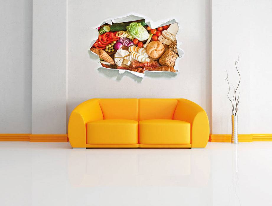 Pixxprint Leckeres herzhaftes Frühstück, 3D Wandtattoo Tiefpreis