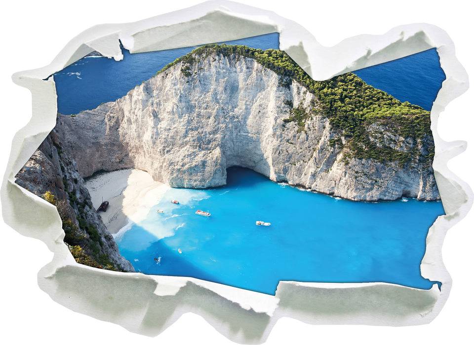 Pixxprint Bucht mit Sandstrand, 3D Wandtattoo Wochenangebot