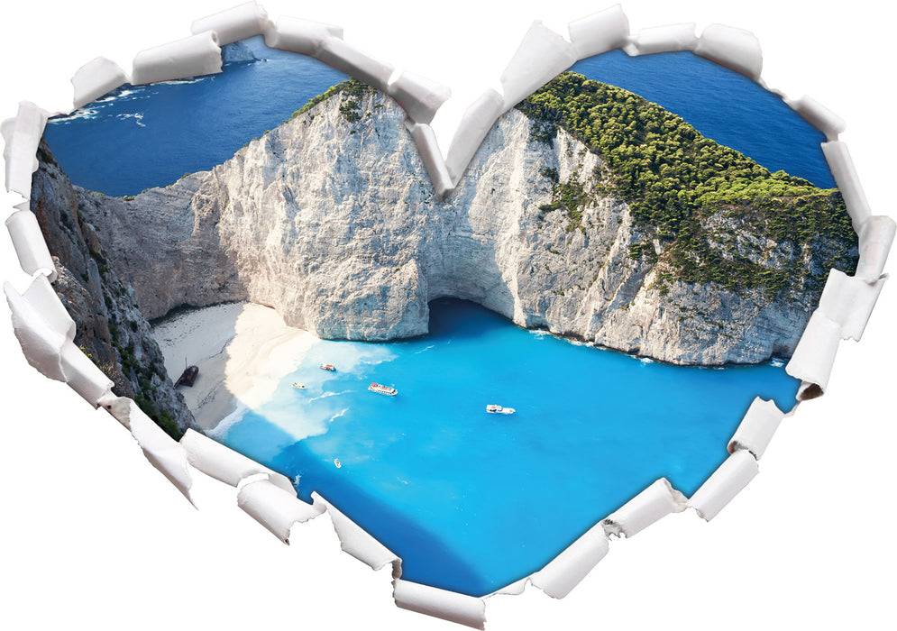 Pixxprint Bucht mit Sandstrand, 3D Wandtattoo Wochenangebot