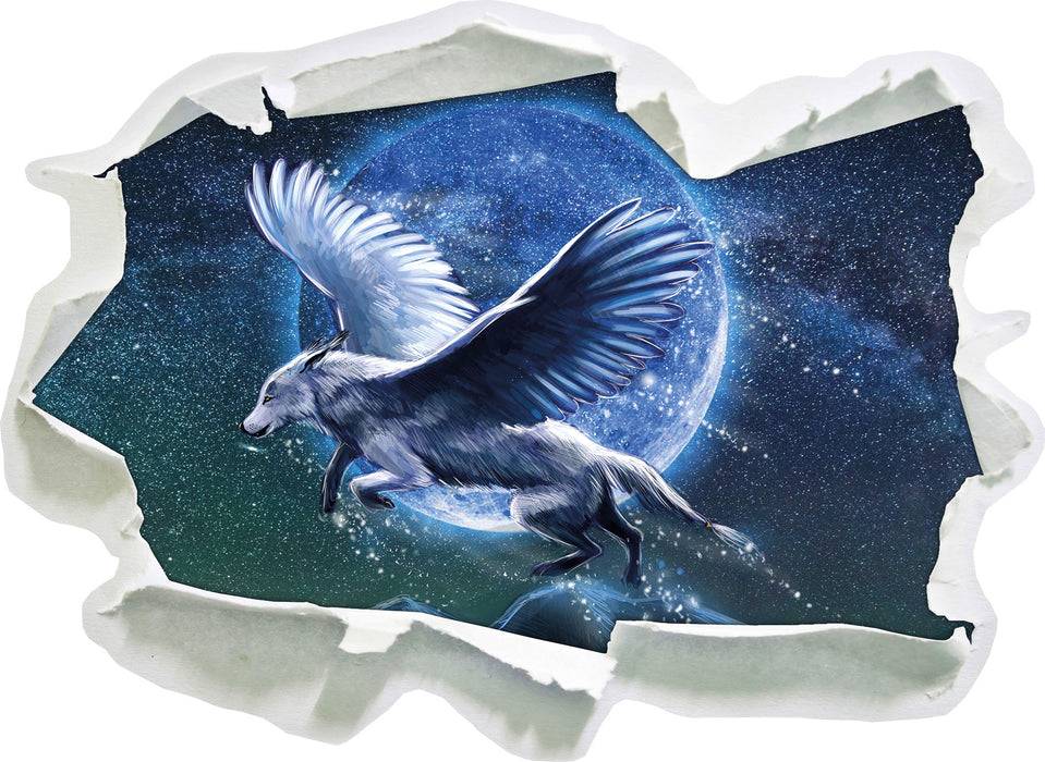Pixxprint Wolf mit Flügeln, 3D Wandtattoo JETZT KAUFEN