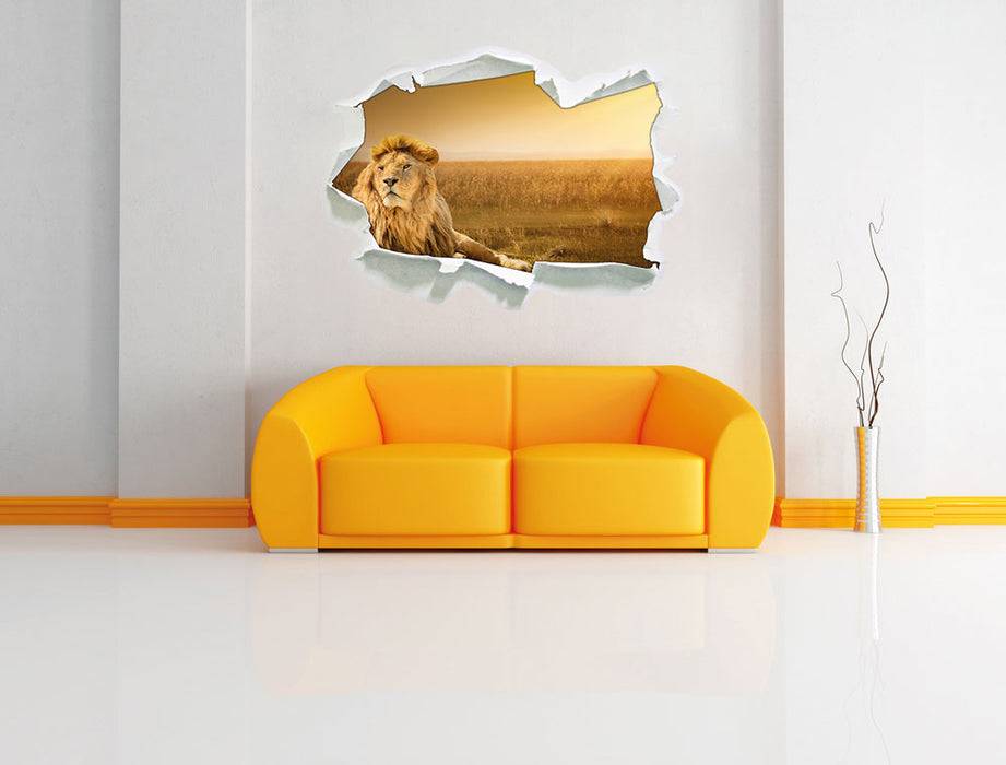 Pixxprint Majestätischer Löwe, 3D Wandtattoo Neueste Stile