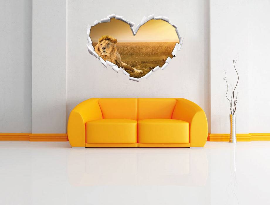 Pixxprint Majestätischer Löwe, 3D Wandtattoo Neueste Stile