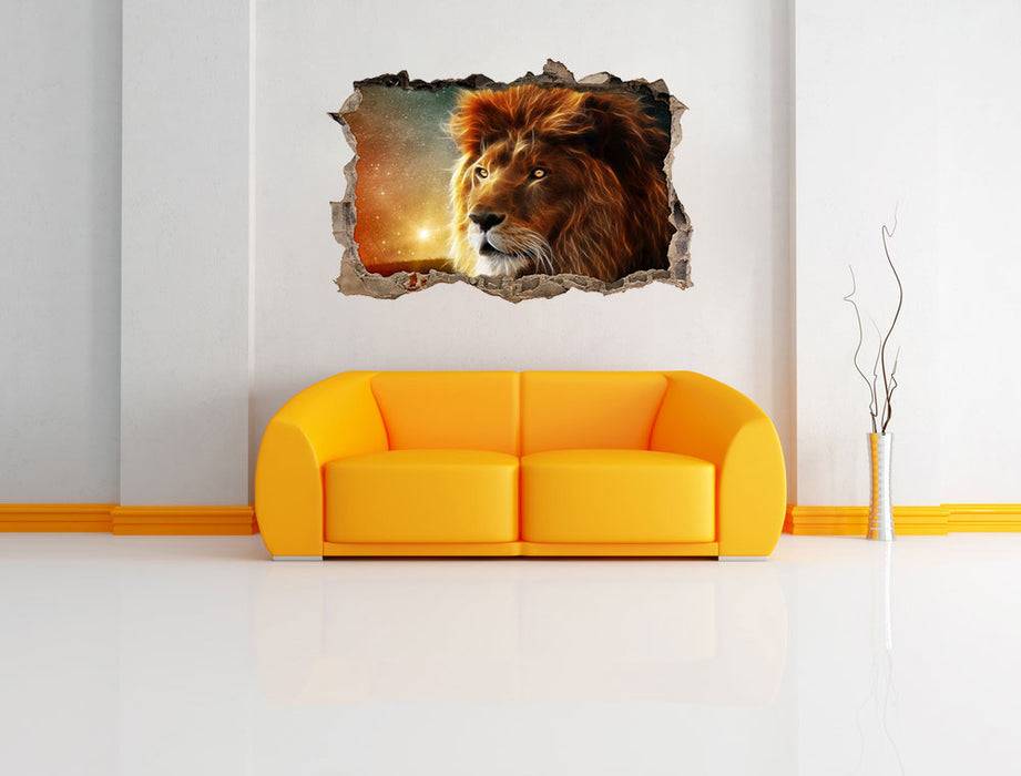 Pixxprint Löwe Abstrakt Art, 3D Wandtattoo Zeitbegrenzte Promotion