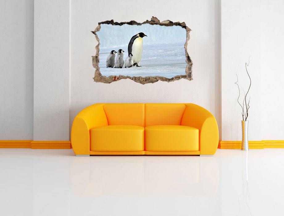 Pixxprint Kaiserpinguine im Schnee, 3D Wandtattoo 50% Rabatt mit kostenlosem Versand