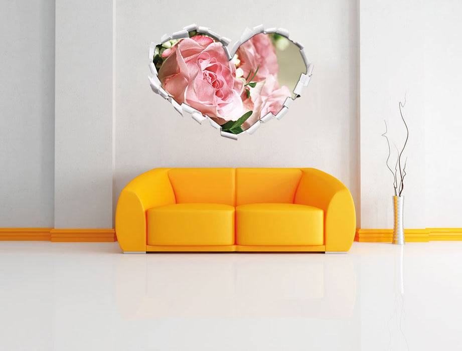 Pixxprint Rosenstrauß, 3D Wandtattoo zollfrei