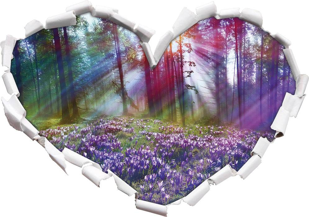 Pixxprint Krokusse im Wald, 3D Wandtattoo Outlet