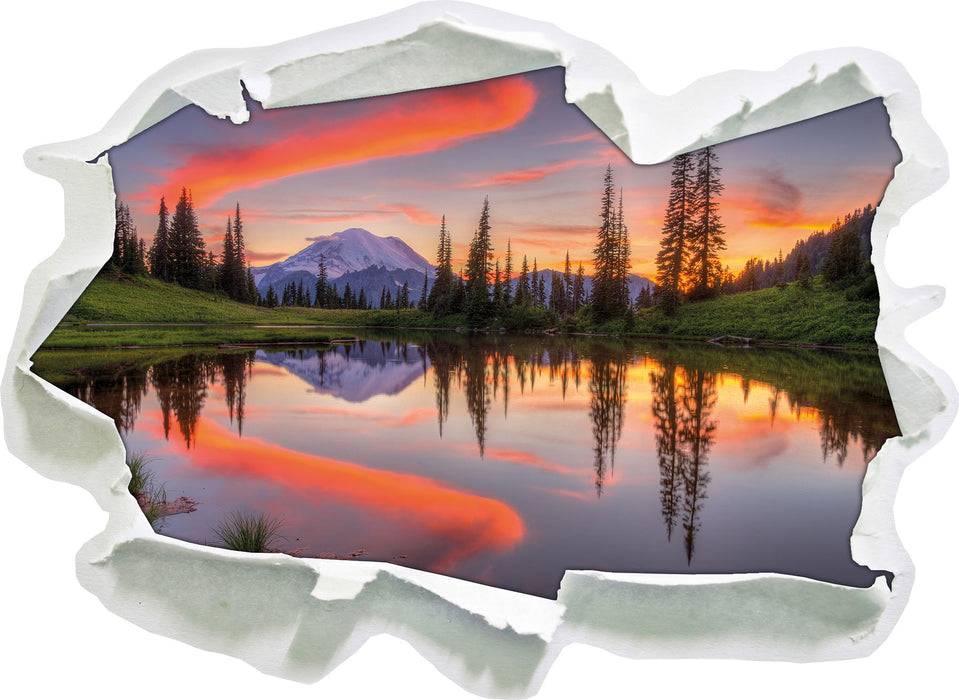 Pixxprint Sonnenaufgang Berglandschaft, 3D Wandtattoo Schlussverkauf
