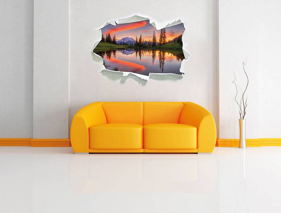 Pixxprint Sonnenaufgang Berglandschaft, 3D Wandtattoo Schlussverkauf
