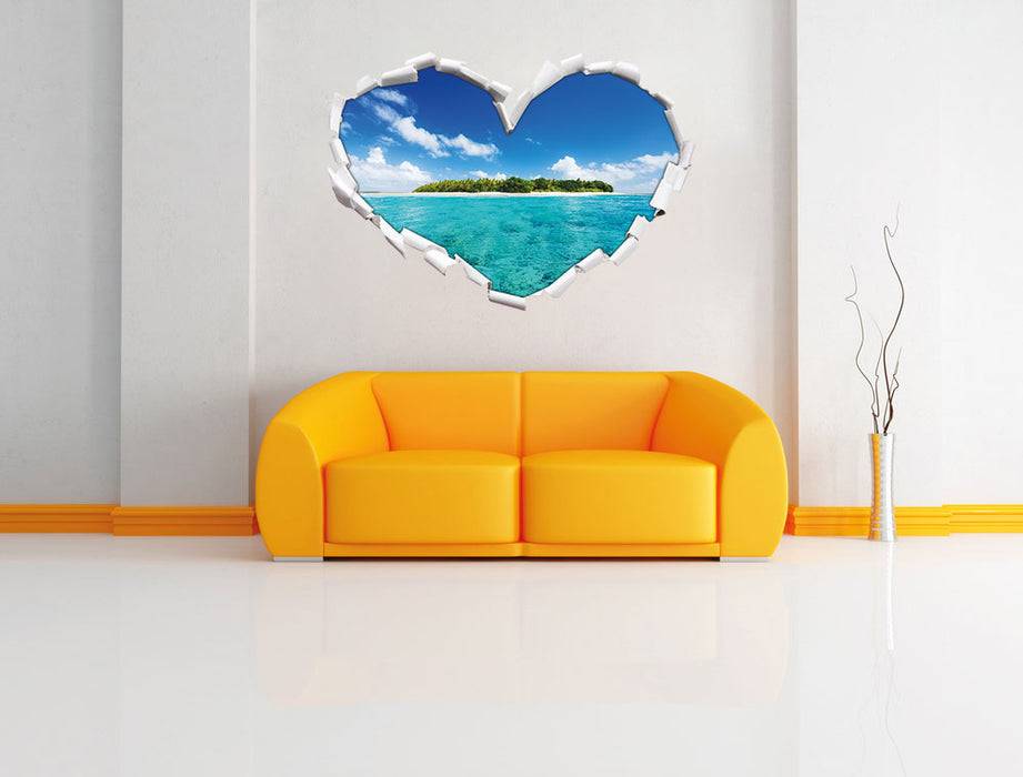 Pixxprint Traumhafte Insel, 3D Wandtattoo Blitzverkäufe