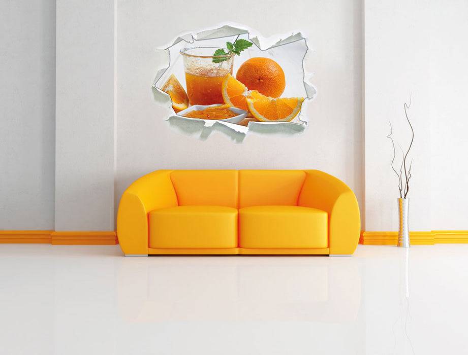 Pixxprint Frische Orangenmarmelade, 3D Wandtattoo Fabrik Onlineshop