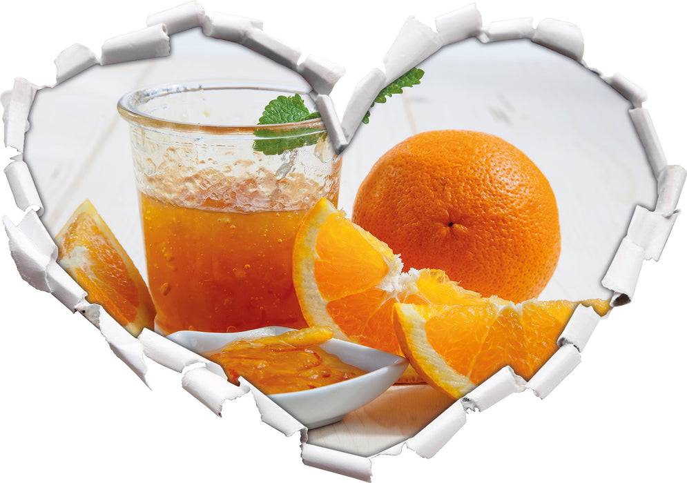 Pixxprint Frische Orangenmarmelade, 3D Wandtattoo Fabrik Onlineshop