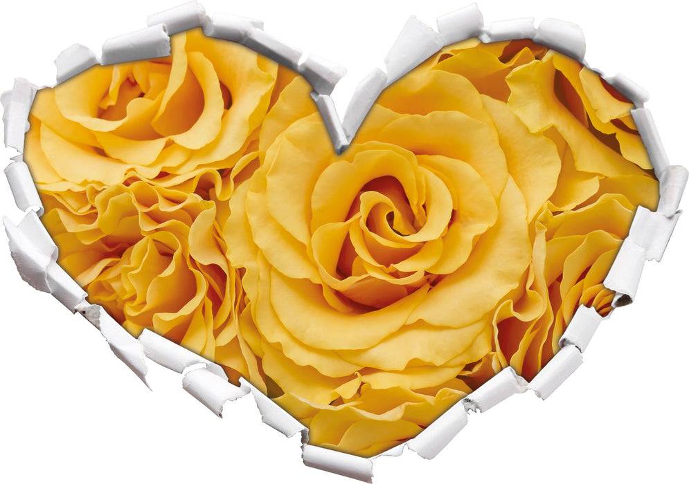 Pixxprint Wunderschöne gelbe Blüten, 3D Wandtattoo Sonderangebot