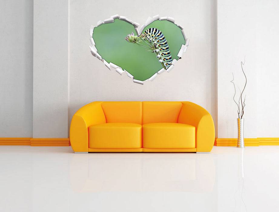 Pixxprint Kleine niedliche Raupe, 3D Wandtattoo Günstig kaufen