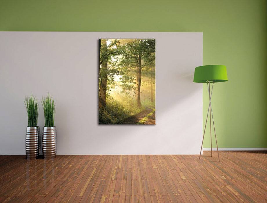 Pixxprint Waldweg, Leinwandbild Versandkostenfrei