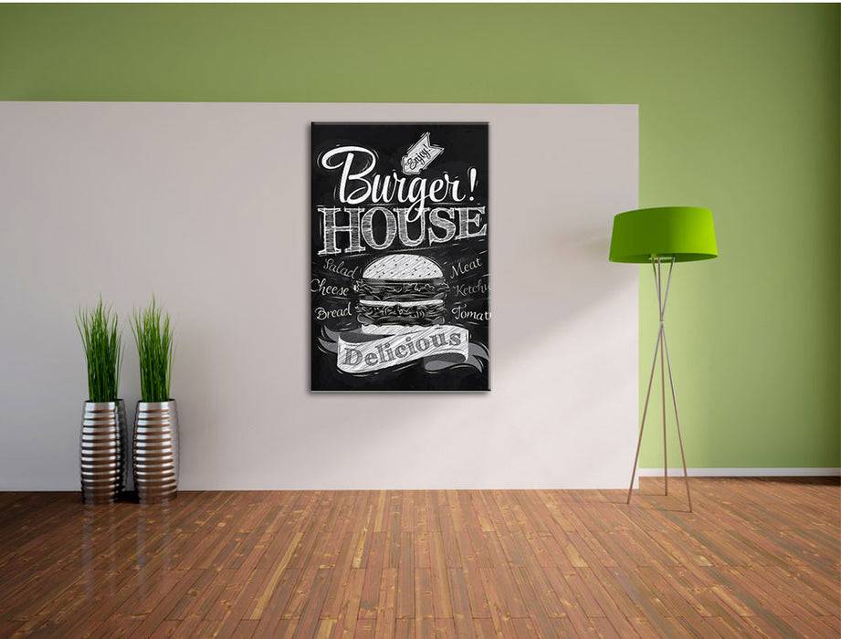 Pixxprint Burger House, Leinwandbild Flash Sale