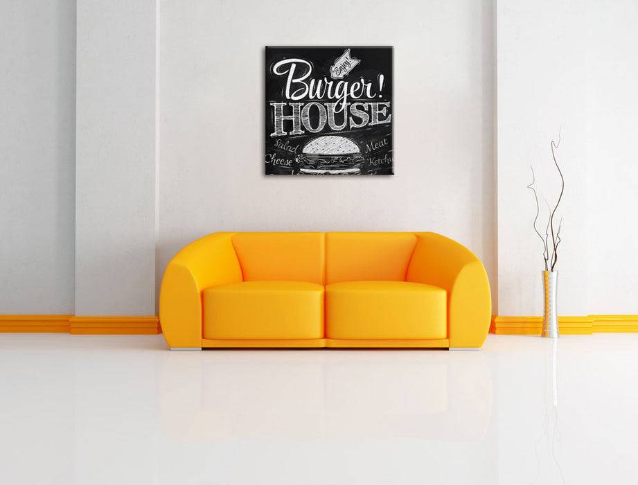 Pixxprint Burger House, Leinwandbild Flash Sale