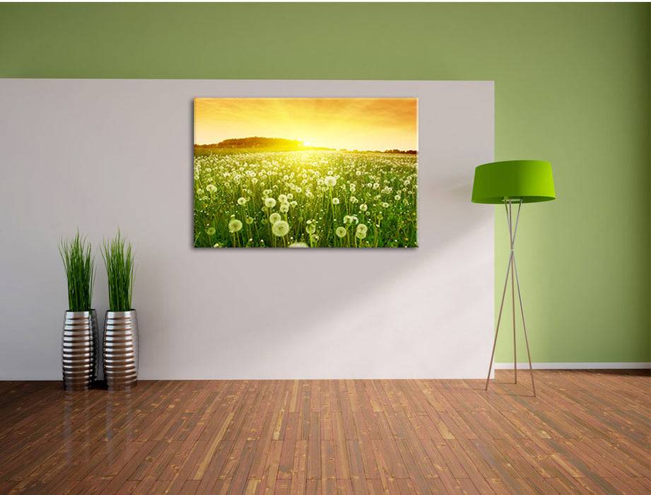 Pixxprint Pusteblumen Sonnenuntergang, Leinwandbild Online Shopping