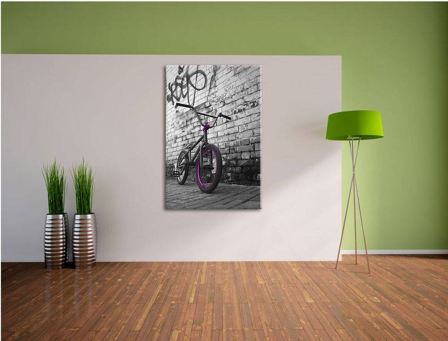Pixxprint BMX Fahrrad Graffiti, Leinwandbild Preisnachlass