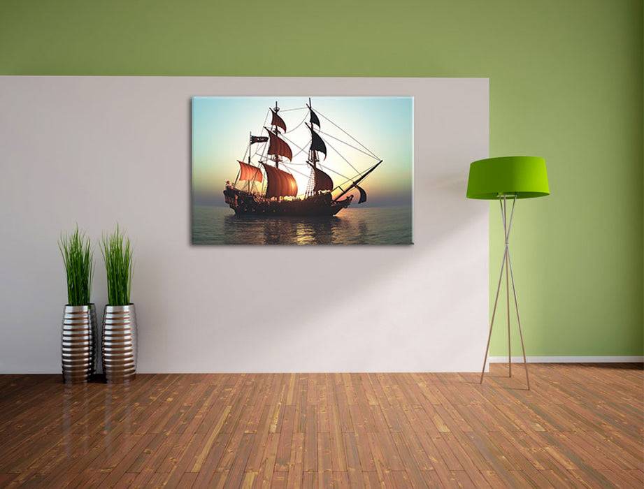 Pixxprint Altes Segelschiff, Leinwandbild Osterangebot