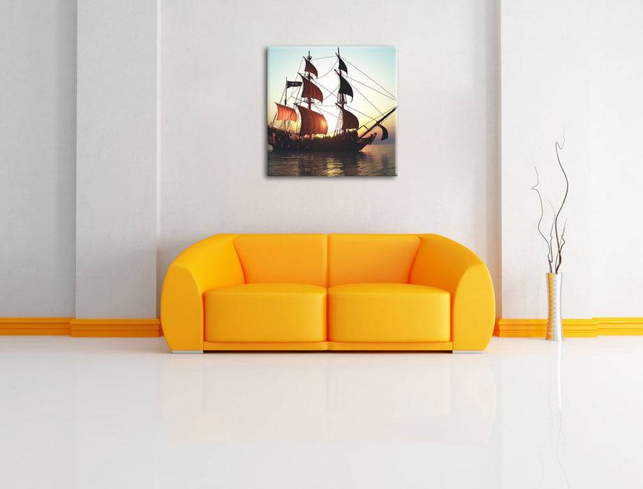 Pixxprint Altes Segelschiff, Leinwandbild Osterangebot