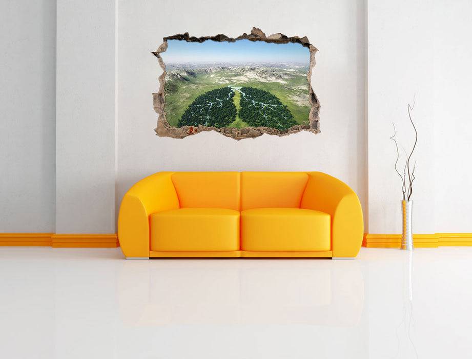 Pixxprint Grüne Lunge der Natur, 3D Wandtattoo Neueste Stile
