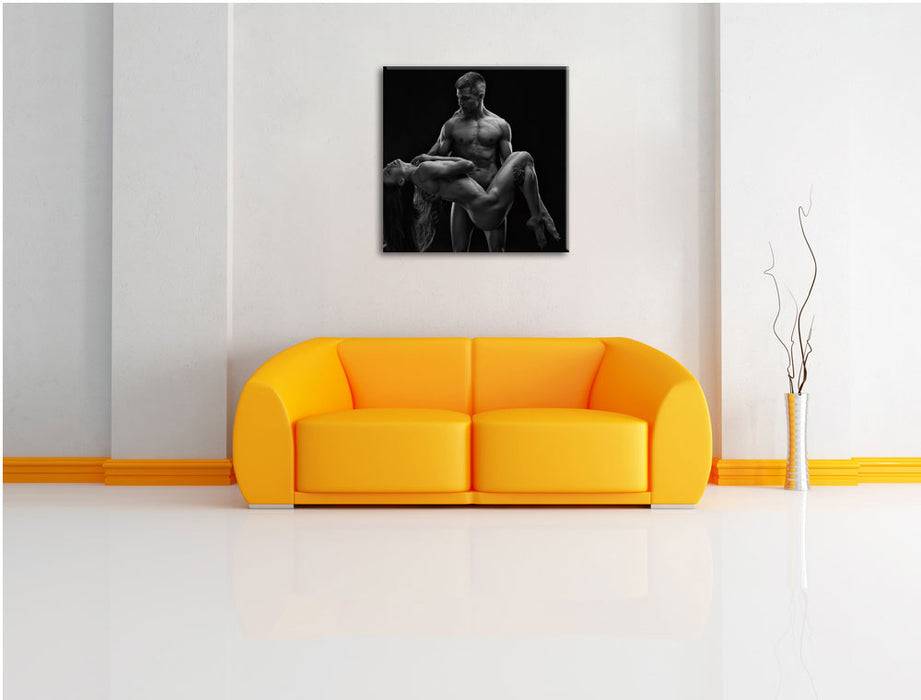 Pixxprint Nude sexy Paar, Leinwandbild Nur für heute