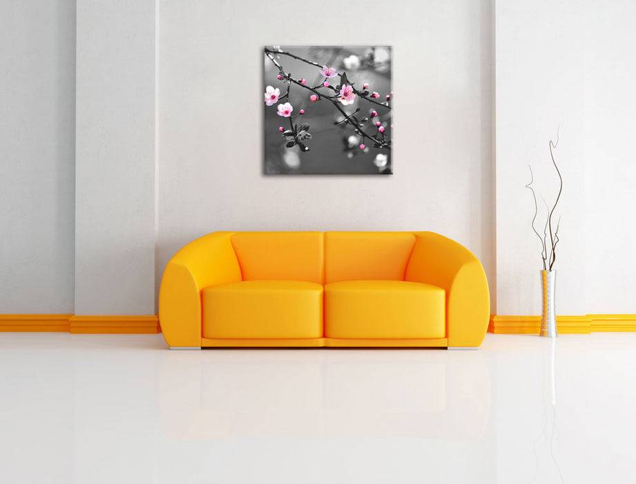 Pixxprint Exotische Sakura Blüten, Leinwandbild Bis zu 55% Rabatt