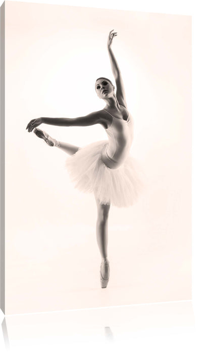 Pixxprint Ästhetische Ballerina, Leinwandbild