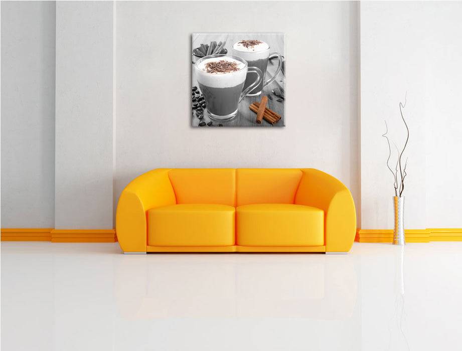 Pixxprint heiße Schokolade und Kaffee, Leinwandbild Fabrikladen