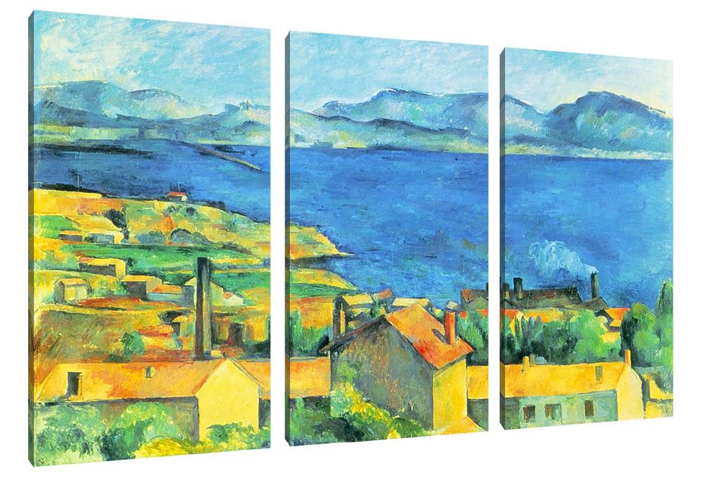 Pixxprint Paul Cézanne - Die Bucht von Marseilles Blick von L', Leinwandbild Im Verkauf