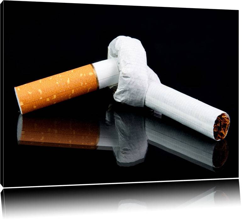Pixxprint Zigarette mit Knoten Don't Smoke, Leinwandbild Angebote