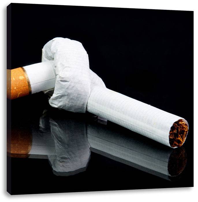 Pixxprint Zigarette mit Knoten Don't Smoke, Leinwandbild Angebote
