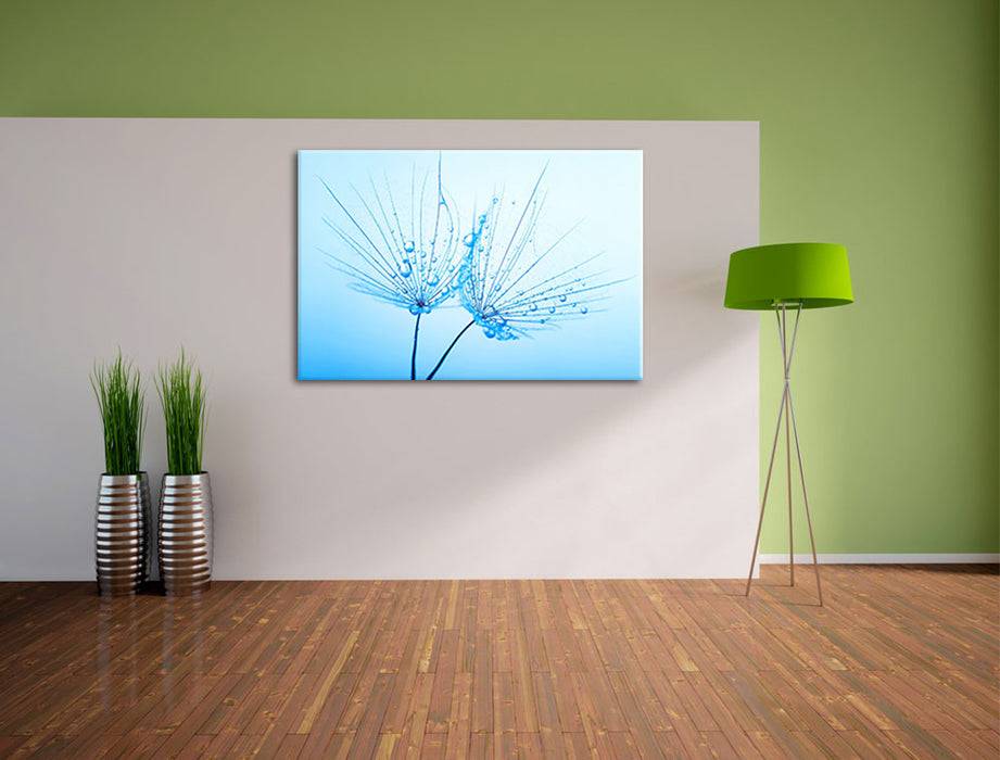 Pixxprint Pusteblumen mit Tautropfen, Leinwandbild Flash Sale