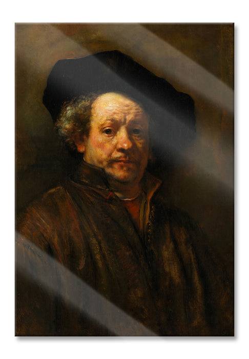Pixxprint Rembrandt van Rijn - Selbstportrait II, Glasbild