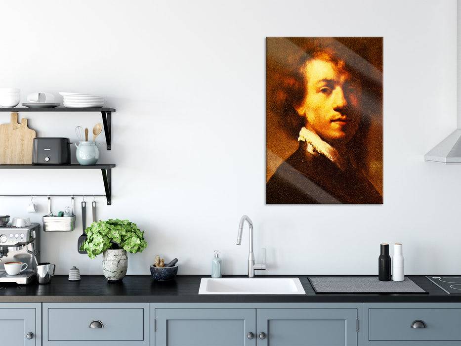 Pixxprint Rembrandt van Rijn - Selbstportrait I, Glasbild Osterangebot