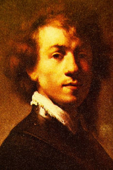 Pixxprint Rembrandt van Rijn - Selbstportrait I, Glasbild Osterangebot