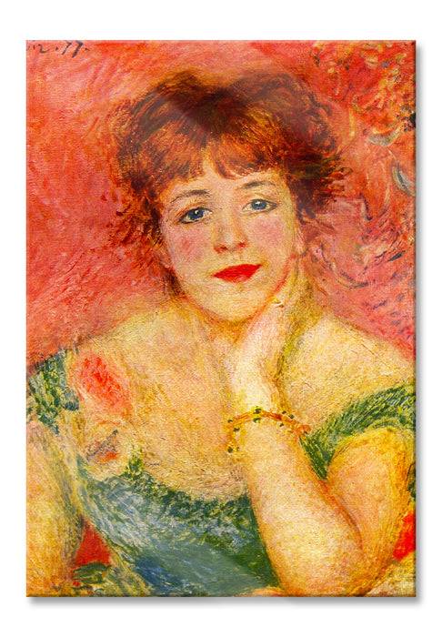 Pixxprint Pierre-Auguste Renoir - Portrait der Schauspielerin Jea, Glasbild