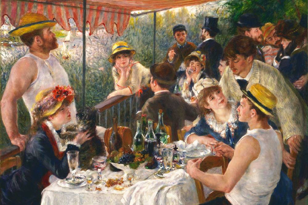 Pixxprint Pierre-Auguste Renoir - Die Mahlzeit der Ruderer, Glasbild Online Outlet