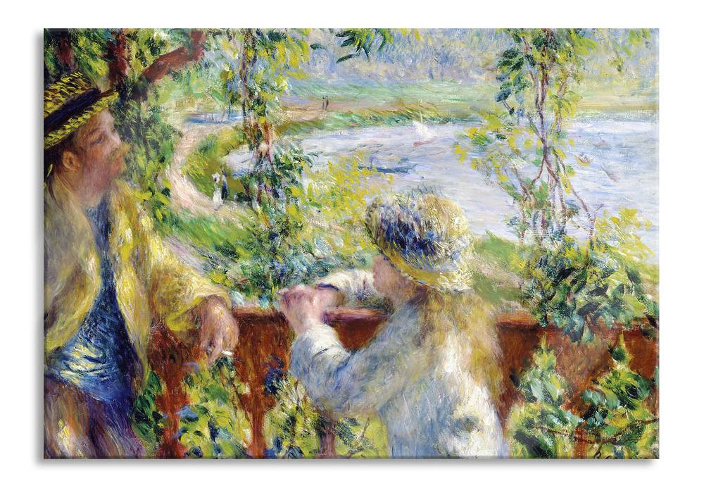 Pixxprint Pierre-Auguste Renoir - Am Wassernahe des Sees, Glasbild