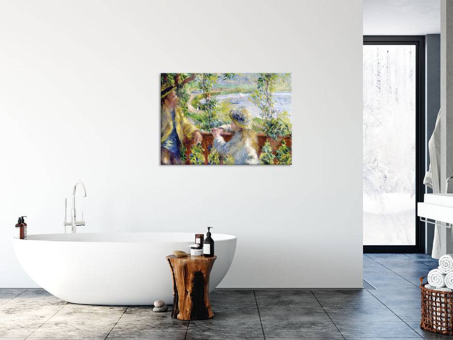 Pixxprint Pierre-Auguste Renoir - Am Wassernahe des Sees, Glasbild Zeitlich begrenztes Angebot